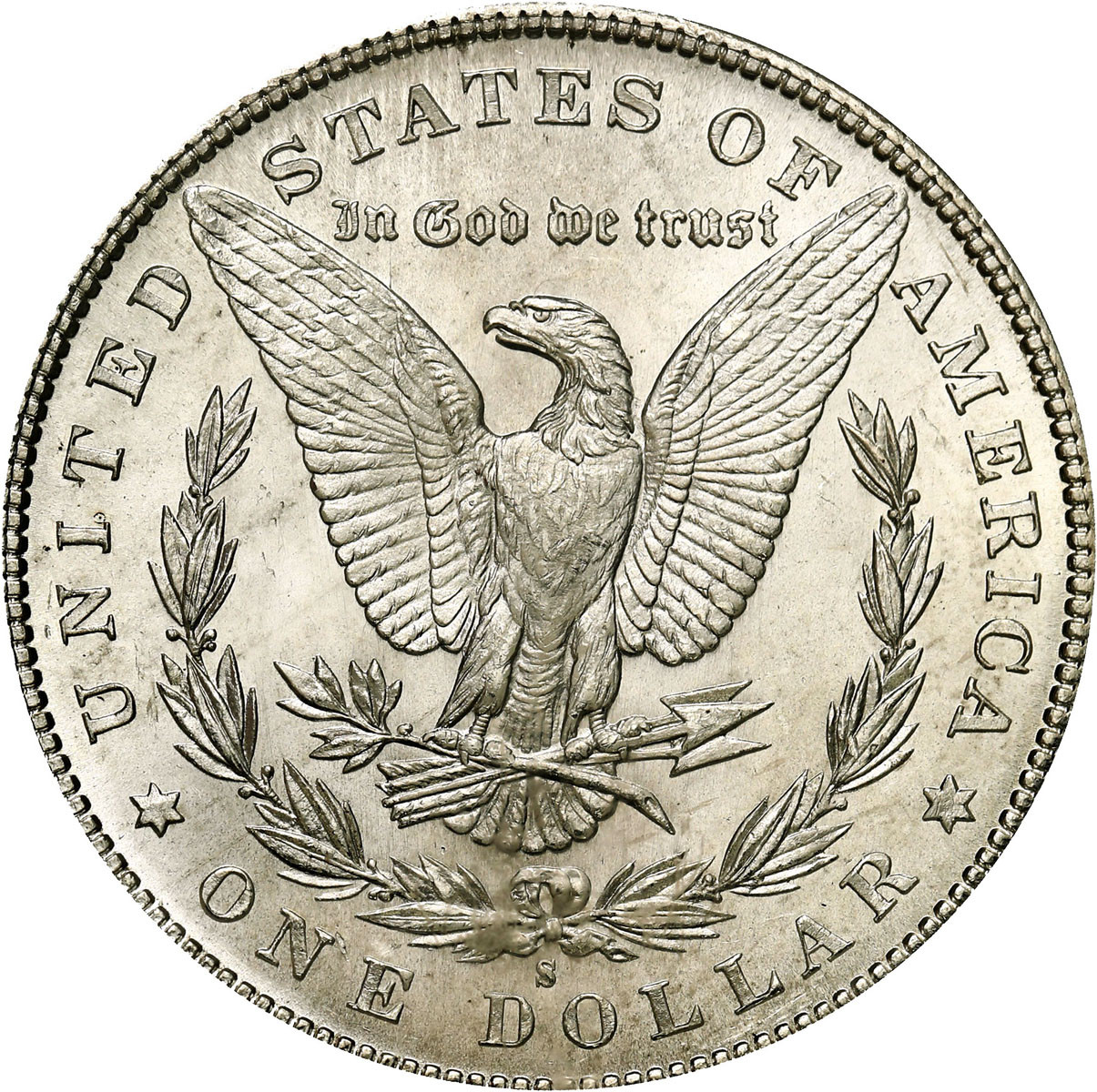 USA. 1 dolar 1880 S, San Francisco NGC MS66